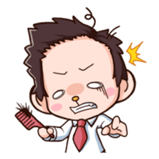 Saruhara middle management by hard. sticker #1186811