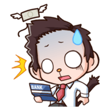 Saruhara middle management by hard. sticker #1186812