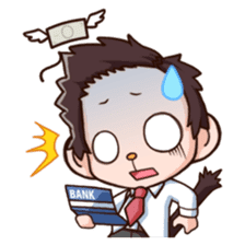 Saruhara middle management by hard. sticker #1186812