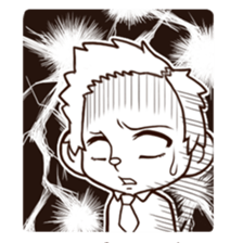 Saruhara middle management by hard. sticker #1186823