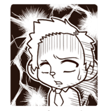 Saruhara middle management by hard. sticker #1186823