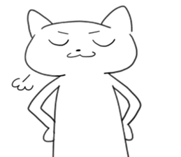 white cats sticker #1187387