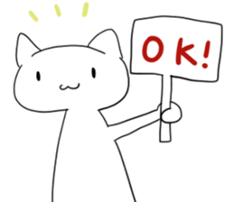 white cats sticker #1187389