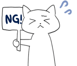 white cats sticker #1187390