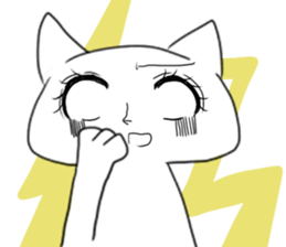 white cats sticker #1187392