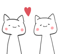 white cats sticker #1187399
