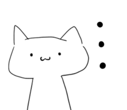 white cats sticker #1187409