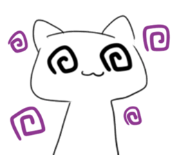 white cats sticker #1187423