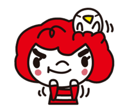 Girl of red hair sticker #1187512