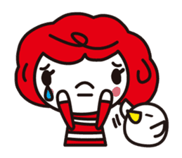 Girl of red hair sticker #1187515