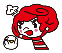 Girl of red hair sticker #1187516