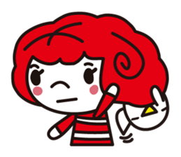 Girl of red hair sticker #1187518