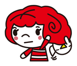 Girl of red hair sticker #1187518