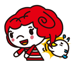 Girl of red hair sticker #1187524