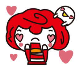 Girl of red hair sticker #1187526