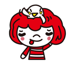 Girl of red hair sticker #1187527