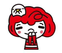 Girl of red hair sticker #1187533