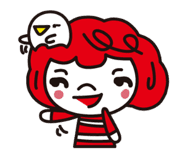 Girl of red hair sticker #1187537