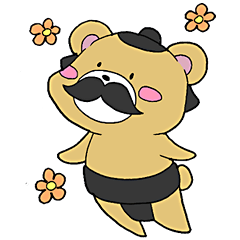 Dandy sumo wrestler "higekumanishiki"