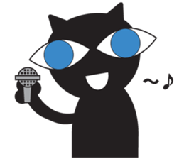 GIGI of blackcat of large eyes sticker #1189191