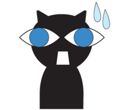 GIGI of blackcat of large eyes sticker #1189194