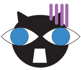 GIGI of blackcat of large eyes sticker #1189196
