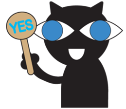GIGI of blackcat of large eyes sticker #1189199