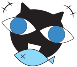 GIGI of blackcat of large eyes sticker #1189202