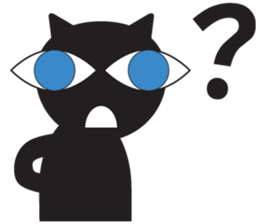 GIGI of blackcat of large eyes sticker #1189203