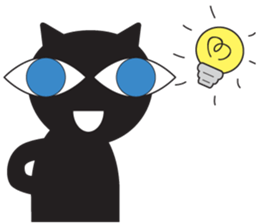 GIGI of blackcat of large eyes sticker #1189204