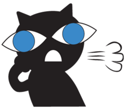 GIGI of blackcat of large eyes sticker #1189206