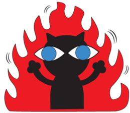 GIGI of blackcat of large eyes sticker #1189209