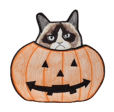 Halloween cat Sticker sticker #1189628