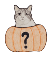 Halloween cat Sticker sticker #1189636
