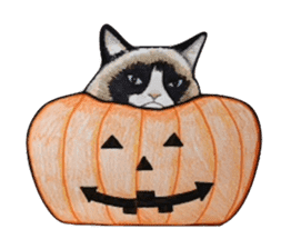 Halloween cat Sticker sticker #1189638