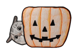 Halloween cat Sticker sticker #1189641