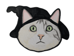 Halloween cat Sticker sticker #1189646