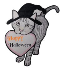Halloween cat Sticker sticker #1189649