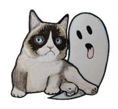 Halloween cat Sticker sticker #1189659