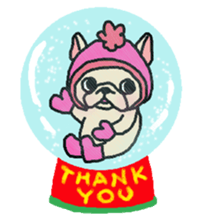 French Bulldog sticker for winter use sticker #1189786