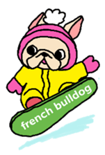 French Bulldog sticker for winter use sticker #1189794