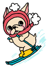 French Bulldog sticker for winter use sticker #1189795