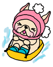 French Bulldog sticker for winter use sticker #1189797