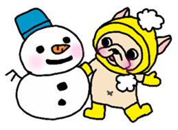 French Bulldog sticker for winter use sticker #1189804