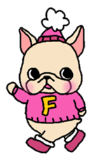 French Bulldog sticker for winter use sticker #1189805