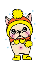French Bulldog sticker for winter use sticker #1189806