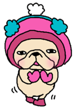 French Bulldog sticker for winter use sticker #1189810