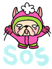 French Bulldog sticker for winter use sticker #1189812