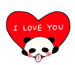 Tongue panda of love dependent. sticker #1189990