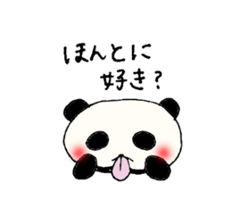 Tongue panda of love dependent. sticker #1190012